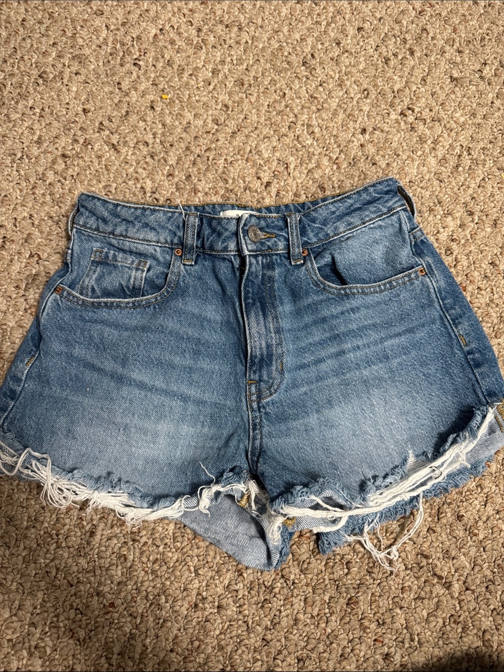 PacSun Women's Light Blue Distressed Denim Shorts